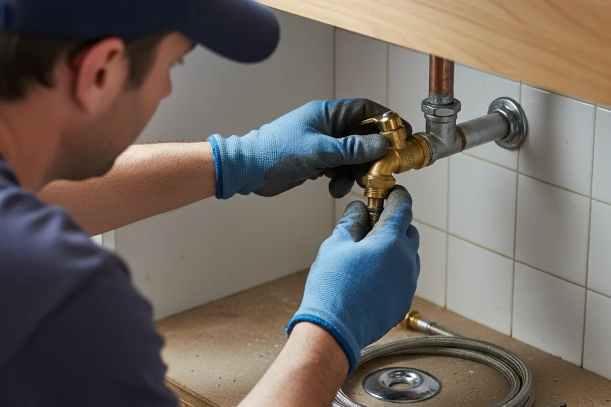 Shutoff valve and fitting work during Faucet and Fixture Repair in Byram